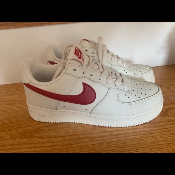 nike air force ones red swoosh